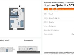 Pronájem bytu 1+kk, Tuchoměřice, 22 m2