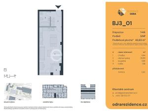 Prodej bytu 1+kk, Praha - Bohnice, Lodžská, 44 m2