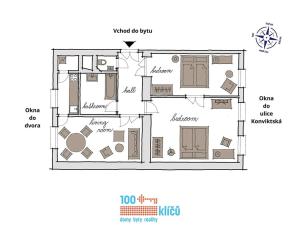 Pronájem bytu 3+1, Praha - Staré Město, Konviktská, 78 m2