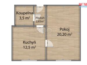 Pronájem bytu 2+kk, Dnešice, 45 m2