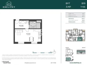 Prodej bytu 1+kk, Praha - Kbely, Hůlkova, 34 m2