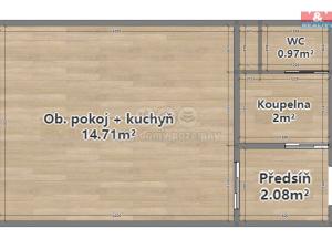 Prodej bytu 1+kk, Plzeň - Doudlevce, Heyrovského, 20 m2