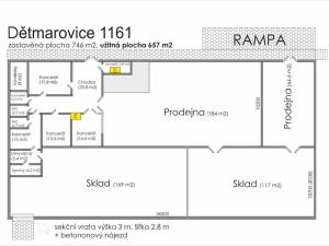 Pronájem skladu, Dětmarovice, 657 m2