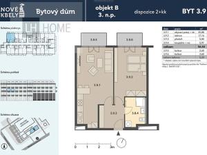 Prodej bytu 2+kk, Praha - Vysočany, 56 m2