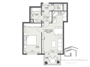 Pronájem bytu 2+kk, Kladno, Bohumila Landy, 54 m2