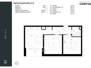 Prodej bytu 3+kk, Únětice, Farská, 56 m2