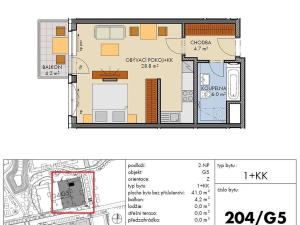 Prodej bytu 1+kk, Praha - Dolní Měcholupy, Honzíkova, 41 m2