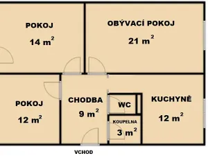 Prodej bytu 3+1, Náchod, Kostelecká, 71 m2