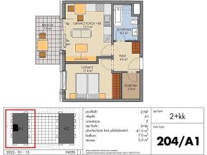 Prodej bytu 2+kk, Praha - Prosek, Prosecká, 49 m2