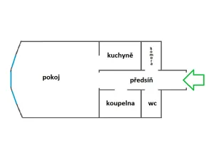 Pronájem bytu 1+kk, Praha - Libeň, Světova, 47 m2