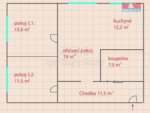 Pronájem bytu 3+kk, Pardubice - Zelené Předměstí, Palackého třída, 72 m2