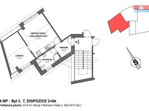 Pronájem bytu 2+kk, Česká Třebová, Riegrova, 42 m2