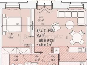 Pronájem bytu 2+kk, Strakonice - Strakonice II, Na Dubovci, 55 m2