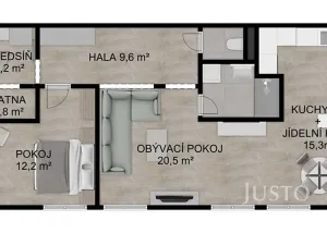 Pronájem bytu 2+kk, Písek, Pražská, 67 m2