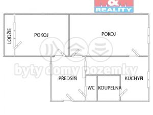 Pronájem bytu 2+1, Žlutice, Mlýnská, 61 m2