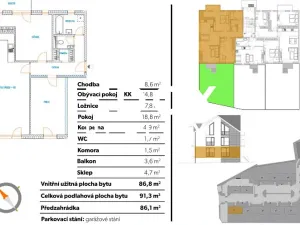 Prodej bytu 3+kk, Klíčany, Na Cihelně, 91 m2