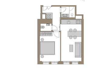 Pronájem bytu 2+kk, Praha - Vršovice, Na spojce, 42 m2