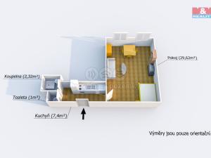 Prodej bytu 1+1, Hamry, 44 m2