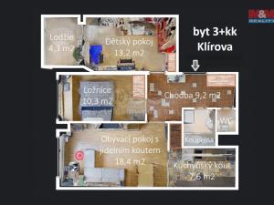 Prodej bytu 3+kk, Praha - Chodov, Klírova, 67 m2