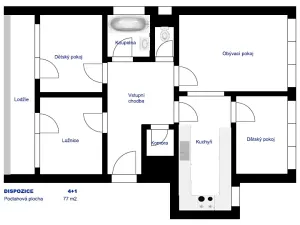 Prodej bytu 4+1, Pelhřimov, 77 m2