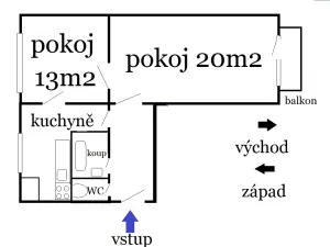 Pronájem bytu 2+1, Brno, Nejedlého, 55 m2