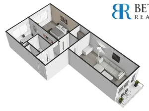 Prodej bytu 2+1, Luhačovice, Mlýnská, 51 m2