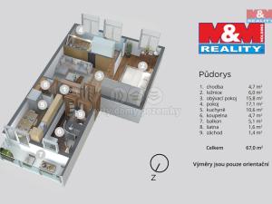 Prodej bytu 2+1, Děčín - Děčín IV-Podmokly, Teplická, 63 m2