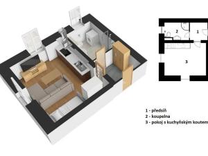 Prodej bytu 1+kk, Vrchlabí, Peklo, 30 m2