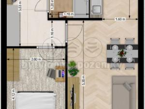 Prodej bytu 2+kk, Praha - Stodůlky, Bellušova, 43 m2