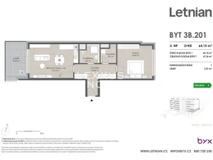 Prodej bytu 2+kk, Praha - Letňany, Tupolevova, 67 m2