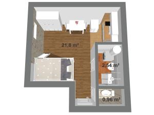 Pronájem bytu 1+kk, Praha - Libeň, Drahobejlova, 25 m2