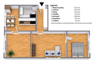 Prodej bytu 3+1, Jindřichův Hradec, sídliště Vajgar, 62 m2