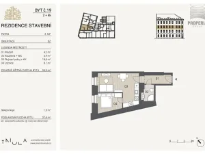 Pronájem bytu 2+kk, Brno, Stavební, 37 m2