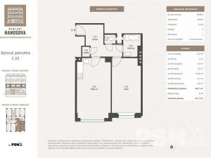 Prodej bytu 2+kk, Praha - Michle, Hanusova, 50 m2