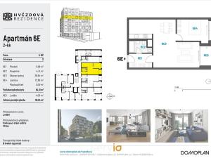 Pronájem bytu 2+kk, Brno, Hvězdová, 65 m2