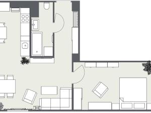 Pronájem bytu 2+kk, Chomutov, Grégrova, 49 m2