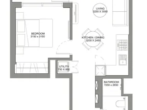 Prodej bytu 2+kk, Dubaj, Spojené arabské emiráty, 51 m2