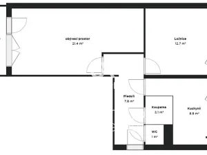 Pronájem bytu 2+1, Brno, Arbesova, 54 m2