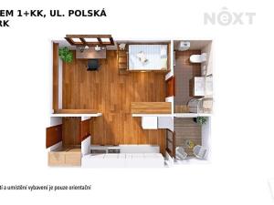 Pronájem bytu 1+kk, Šumperk, Polská, 34 m2