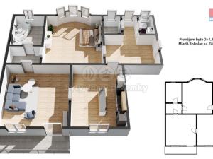 Pronájem bytu 2+1, Mladá Boleslav, Táborská, 86 m2