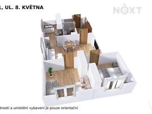 Pronájem bytu 3+1, Šumperk, 8. května, 60 m2