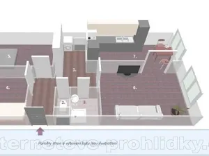 Pronájem bytu 3+1, Praha - Chodov, Doubravická, 67 m2