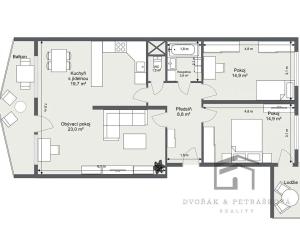 Pronájem bytu 3+kk, Praha - Černý Most, náměstí Plukovníka Vlčka, 86 m2