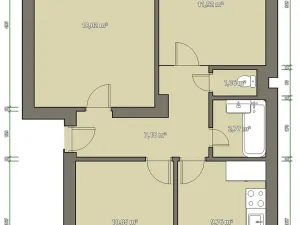 Pronájem bytu 3+1, Kladky, 65 m2
