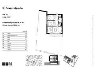 Prodej bytu 3+kk, Praha - Krč, Ke Krčské stráni, 74 m2