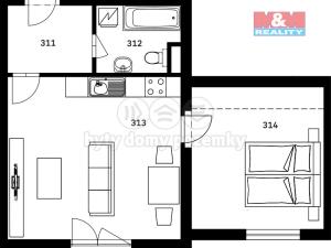 Prodej bytu 2+kk, Nýrsko, 51 m2