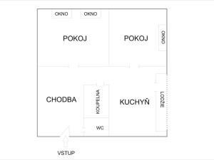 Pronájem bytu 2+1, Děčín, Krásnostudenecká, 50 m2