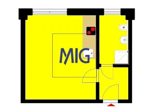 Pronájem bytu 1+kk, Brno, Franzova, 26 m2