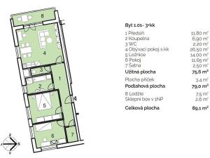 Prodej bytu 3+kk, Hustopeče, Alejní, 89 m2
