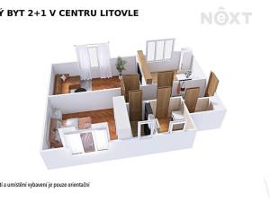 Pronájem bytu 2+1, Litovel, Mlýnská, 55 m2